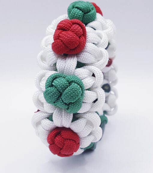 Multi color flower paracord bracelet